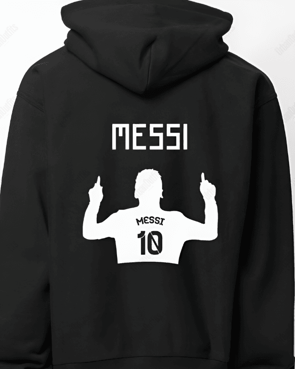 UrbanOutfits Men Oversized Hoodie Black / Cotton-Fleece / S MESSI - Men Oversized Hoodie [ Unisex ]
