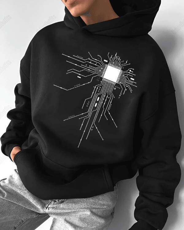 UrbanOutfits Men Oversized Hoodie Black / Cotton-Fleece / S Micro - Men Oversized Hoodie [ Unisex ]