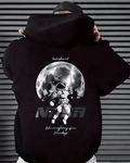 UrbanOutfits Men Oversized Hoodie Black / Cotton-Fleece / S MOON - Men Oversized Hoodie [ Unisex ]