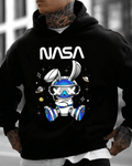 UrbanOutfits Men Oversized Hoodie Black / Cotton-Fleece / S NASA - Men Oversized Hoodie [ Unisex ]