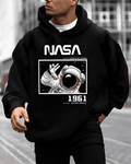 UrbanOutfits Men Oversized Hoodie Black / Cotton-Fleece / S NASA - Men Oversized Hoodie [ Unisex ]