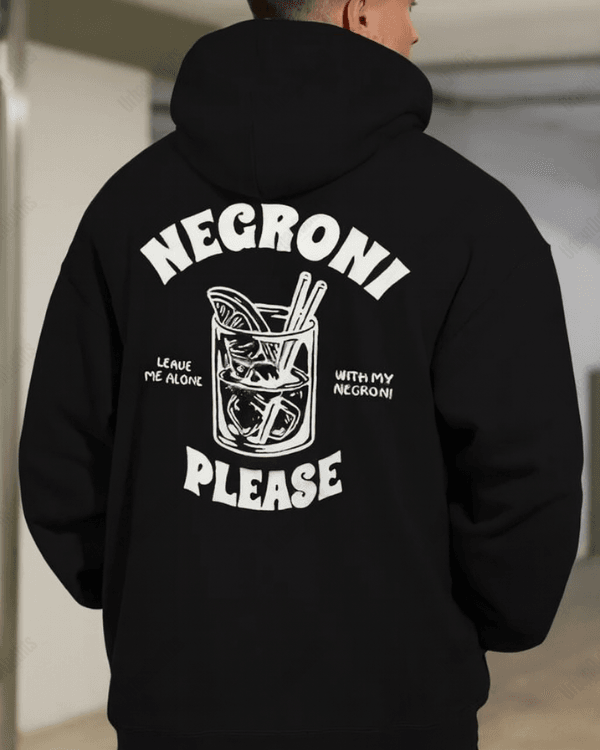 UrbanOutfits Men Oversized Hoodie Black / Cotton-Fleece / S Negron(i) - Men Oversized Hoodie [ Unisex ]