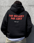 UrbanOutfits Men Oversized Hoodie Black / Cotton-Fleece / S No Heart No Art - Men Oversized Hoodie [ Unisex ]