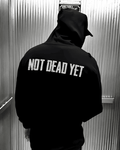 UrbanOutfits Men Oversized Hoodie Black / Cotton-Fleece / S NOT DEAD YET - Men Oversized Hoodie [ Unisex ]