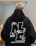 UrbanOutfits Men Oversized Hoodie Black / Cotton-Fleece / S NY - Men Oversized Hoodie [ Unisex ]
