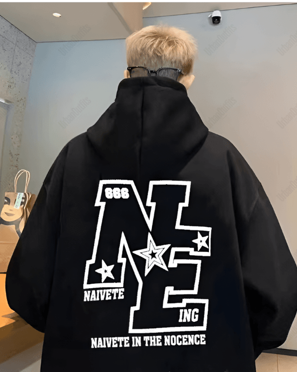 UrbanOutfits Men Oversized Hoodie Black / Cotton-Fleece / S NY - Men Oversized Hoodie [ Unisex ]