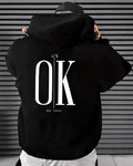 UrbanOutfits Men Oversized Hoodie Black / Cotton-Fleece / S OK- Men Oversized Hoodie [ Unisex ]