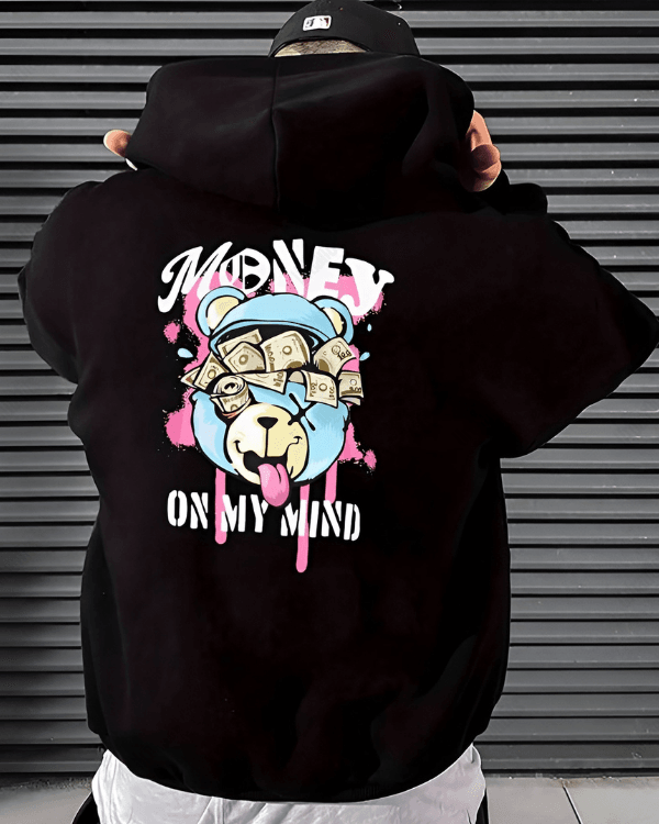 UrbanOutfits Men Oversized Hoodie Black / Cotton-Fleece / S On my mind - Men Oversized Hoodie [ Unisex ]