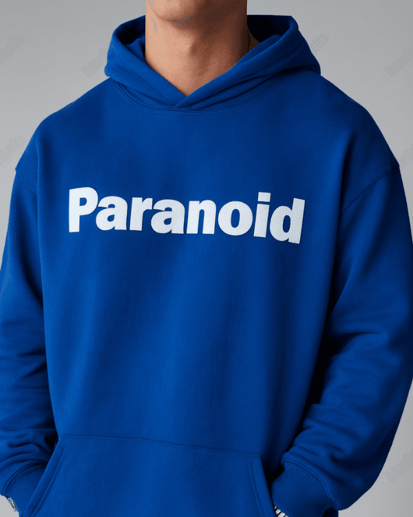 UrbanOutfits Men Oversized Hoodie Black / Cotton-Fleece / S Paranoid  - Men Oversized Hoodie [ Unisex ]