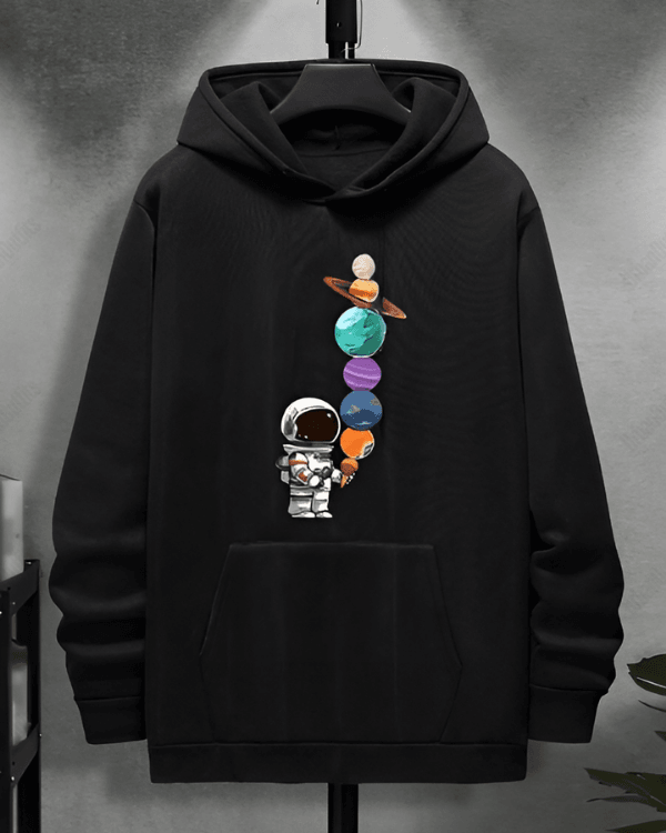 UrbanOutfits Men Oversized Hoodie Black / Cotton-Fleece / S Planets - Men Oversized Hoodie [ Unisex ]