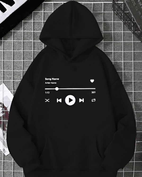 PLAYLIST - Men Oversized Hoodie [ Unisex ]