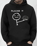 UrbanOutfits Men Oversized Hoodie Black / Cotton-Fleece / S Please use it - Men Oversized Hoodie [ Unisex ]