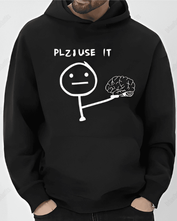 UrbanOutfits Men Oversized Hoodie Black / Cotton-Fleece / S Please use it - Men Oversized Hoodie [ Unisex ]