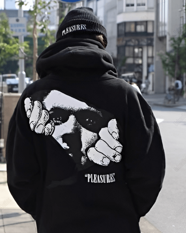 UrbanOutfits Men Oversized Hoodie Black / Cotton-Fleece / S Pleasures - Men Oversized Hoodie [ Unisex ]