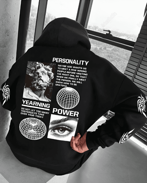 Power - Men Oversized Hoodie [ Unisex ]