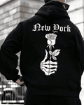 UrbanOutfits Men Oversized Hoodie Black / Cotton-Fleece / S Rose - Men Oversized Hoodie [ Unisex ]
