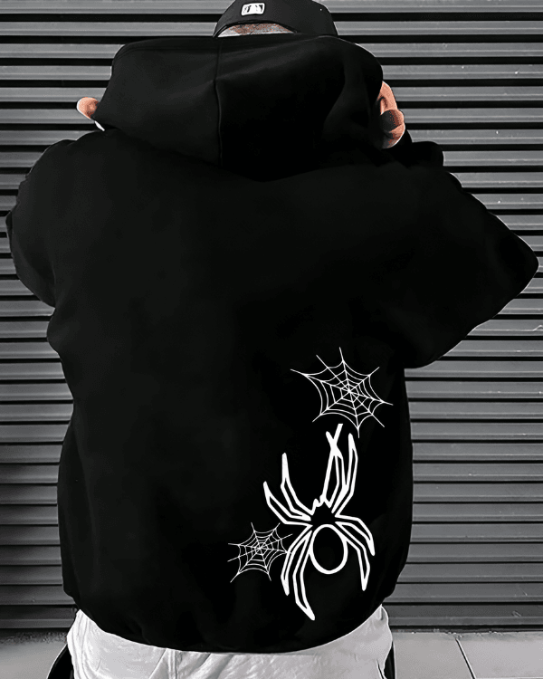 UrbanOutfits Men Oversized Hoodie Black / Cotton-Fleece / S Spider - Men Oversized Hoodie [ Unisex ]