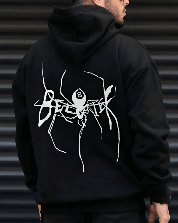 UrbanOutfits Men Oversized Hoodie Black / Cotton-Fleece / S SPIDER - Men Oversized Hoodie [ Unisex ]