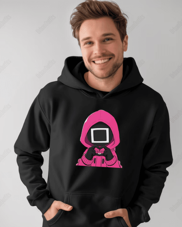 UrbanOutfits Men Oversized Hoodie Black / Cotton-Fleece / S SquidGame - Men Oversized Hoodie [ Unisex ]