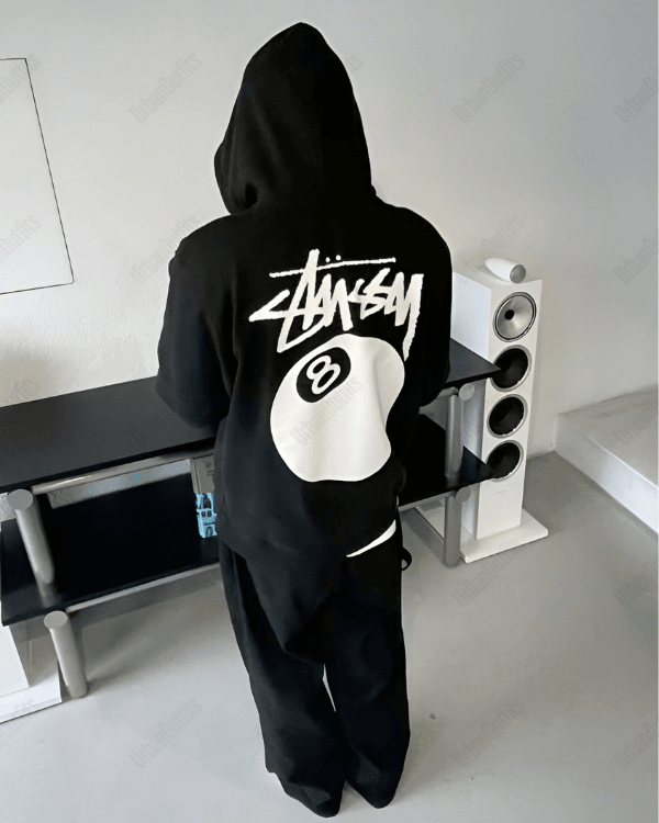 UrbanOutfits Men Oversized Hoodie Black / Cotton-Fleece / S Stuss(y) - Men Oversized Hoodie [ Unisex ]