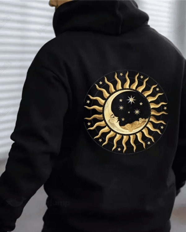 UrbanOutfits Men Oversized Hoodie Black / Cotton-Fleece / S Sun & Moon - Men Oversized Hoodie [ Unisex ]