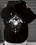UrbanOutfits Men Oversized Hoodie Black / Cotton-Fleece / S Sun & Mountain - Men Oversized Hoodie [ Unisex ]