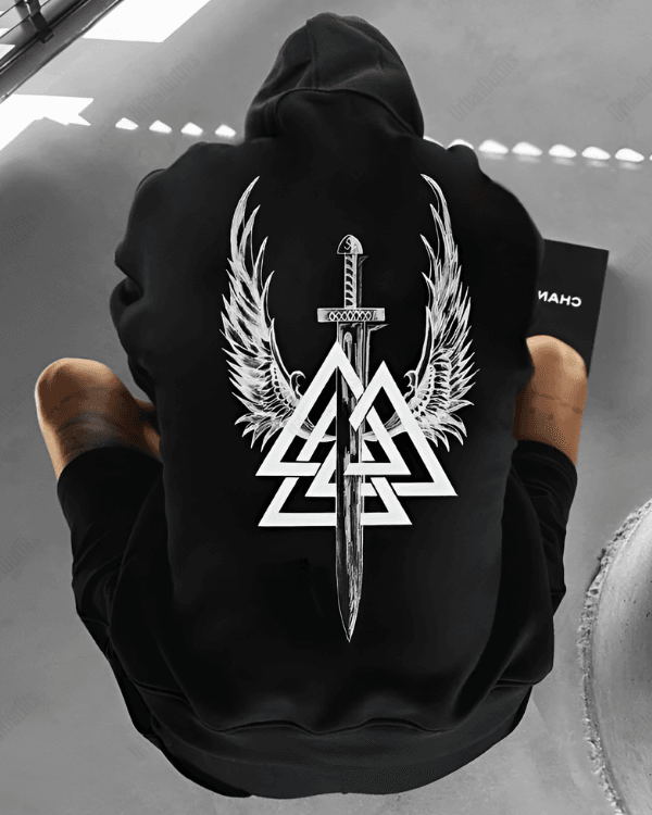 UrbanOutfits Men Oversized Hoodie Black / Cotton-Fleece / S SWORD - Men Oversized Hoodie [ Unisex ]