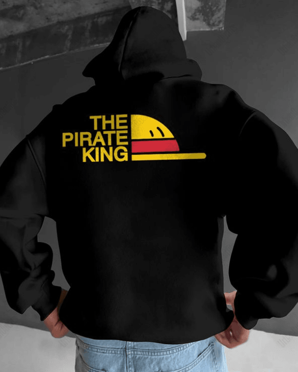 UrbanOutfits Men Oversized Hoodie Black / Cotton-Fleece / S The Pirate King - Men Oversized Hoodie [ Unisex ]