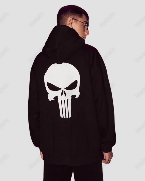 UrbanOutfits Men Oversized Hoodie Black / Cotton-Fleece / S The Punisher - Men Oversized Hoodie [ Unisex ]