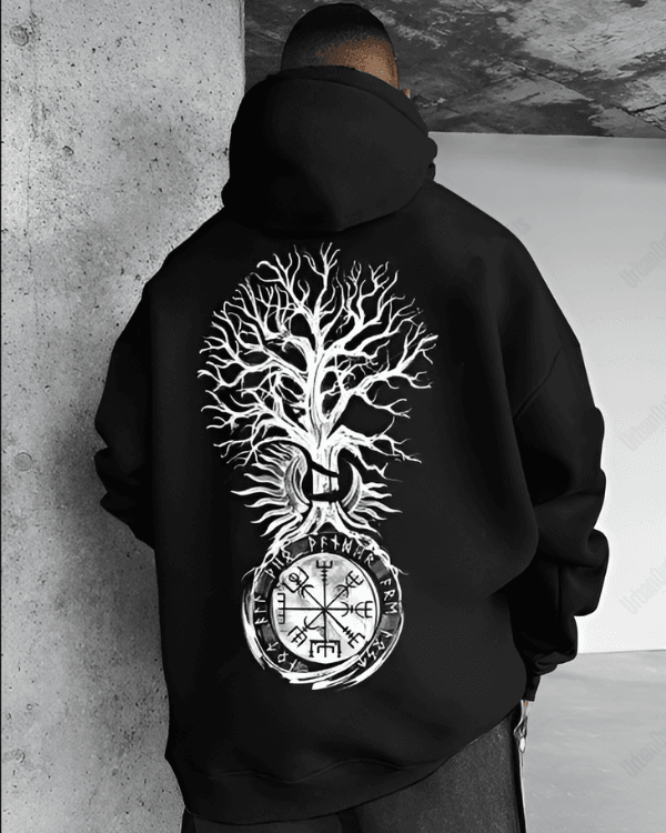 UrbanOutfits Men Oversized Hoodie Black / Cotton-Fleece / S VIKING - Men Oversized Hoodie [ Unisex ]