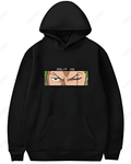 UrbanOutfits Men Oversized Hoodie Black / Cotton-Fleece / S ZORO One Piece - Men Oversized Hoodie [ Unisex ]