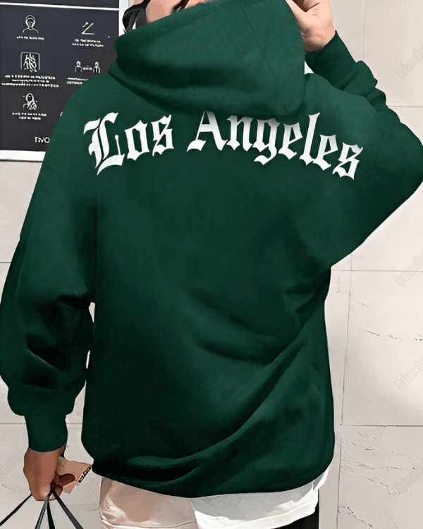 UrbanOutfits Men Oversized Hoodie Dark green / Cotton-Fleece / S Los Angeles - Men Oversized Hoodie [ Unisex ]