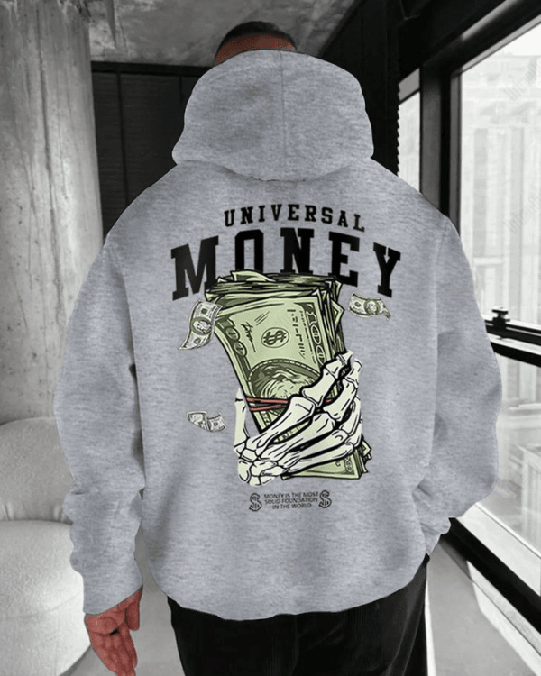 UrbanOutfits Men Oversized Hoodie Gray / Cotton-Fleece / S Universal Money - Men Oversized Hoodie [ Unisex ]