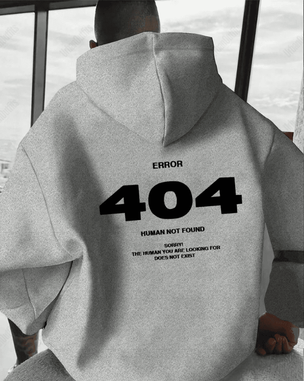 UrbanOutfits Men Oversized Hoodie light gray / Cotton-Fleece / S 404 - Men Oversized Hoodie