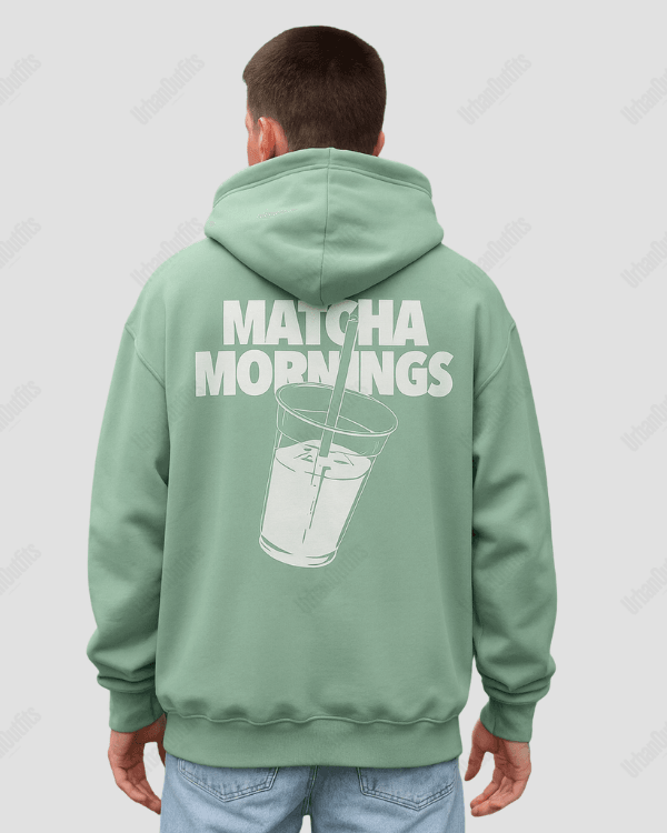 UrbanOutfits Men Oversized Hoodie mint / Cotton-Fleece / S Matcha Dept - Men Oversized Hoodie