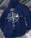 UrbanOutfits Men Oversized Hoodie navy / Cotton-Fleece / S Compass - Men Oversized Hoodie [ Unisex ]