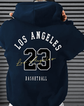 UrbanOutfits Men Oversized Hoodie Navy / Cotton-Fleece / S LA 23 - Men Oversized Hoodie [ Unisex ]