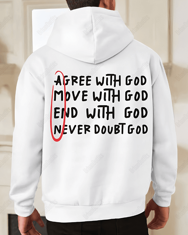 UrbanOutfits Men Oversized Hoodie White / Cotton-Fleece / S AMEN - Men Oversized Hoodie [ Unisex ]