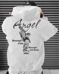 UrbanOutfits Men Oversized Hoodie White / Cotton-Fleece / S Angel - Men Oversized Hoodie [ Unisex ]