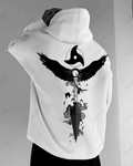 UrbanOutfits Men Oversized Hoodie White / Cotton-Fleece / S Anime - Men Oversized Hoodie [ Unisex ]