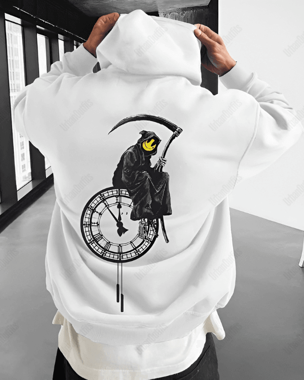 UrbanOutfits Men Oversized Hoodie White / Cotton-Fleece / S BANKSY - Men Oversized Hoodie [ Unisex ]