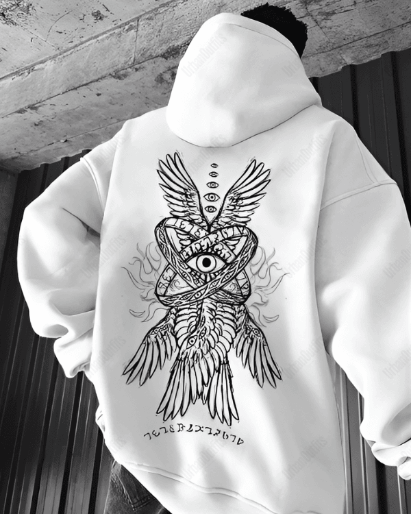 UrbanOutfits Men Oversized Hoodie White / Cotton-Fleece / S Biblically - Men Oversized Hoodie [ Unisex ]