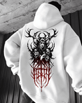 UrbanOutfits Men Oversized Hoodie White / Cotton-Fleece / S Bones - Men Oversized Hoodie [ Unisex ]