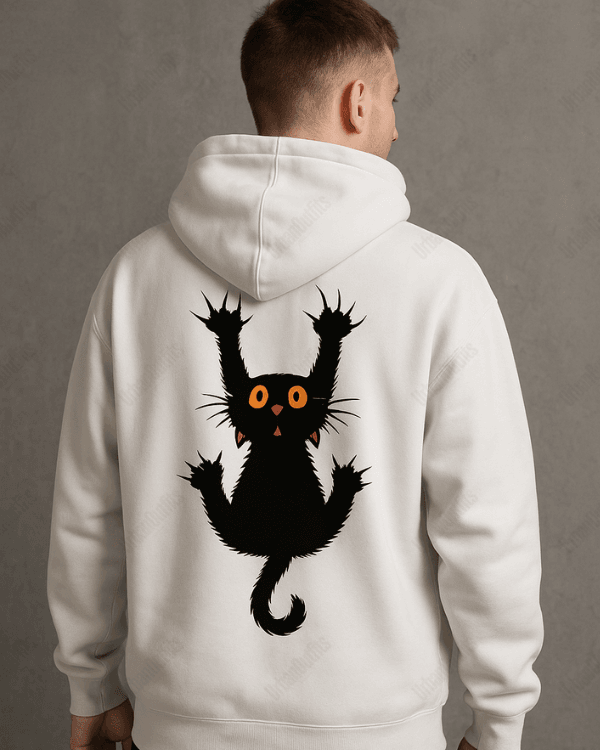 UrbanOutfits Men Oversized Hoodie White / Cotton-Fleece / S CAT - Men Oversized Hoodie [ Unisex ]