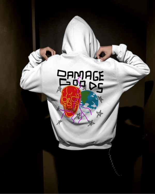 UrbanOutfits Men Oversized Hoodie White / Cotton-Fleece / S Damage Goods - Men Oversized Hoodie [ Unisex ]