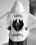 UrbanOutfits Men Oversized Hoodie White / Cotton-Fleece / S Dark Angel - Men Oversized Hoodie