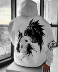 UrbanOutfits Men Oversized Hoodie White / Cotton-Fleece / S Eagle - Men Oversized Hoodie [ Unisex ]