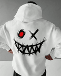 UrbanOutfits Men Oversized Hoodie White / Cotton-Fleece / S Emoji- Men Oversized Hoodie