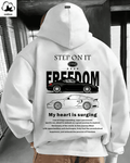 UrbanOutfits Men Oversized Hoodie White / Cotton-Fleece / S Freedom - Men Oversized Hoodie [ Unisex ]