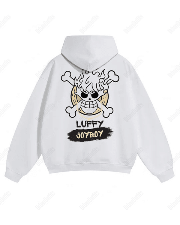 UrbanOutfits Men Oversized Hoodie White / Cotton-Fleece / S Luffy Joyboy - Men Oversized Hoodie [ Unisex ]